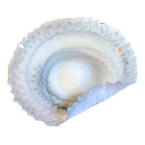 Pottery Barn Alabaster Centerpiece BOWL 15.5" Dekor Glassware Alma Flower Plate